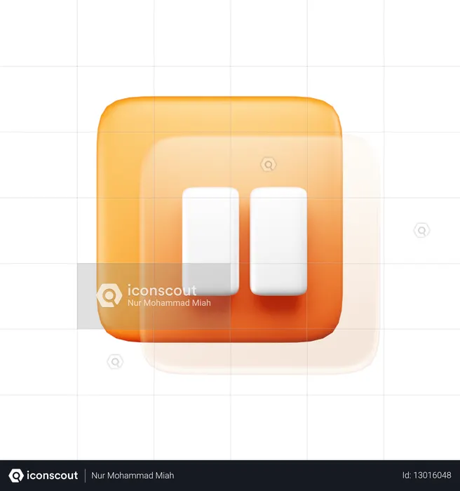 Pause Button  3D Icon