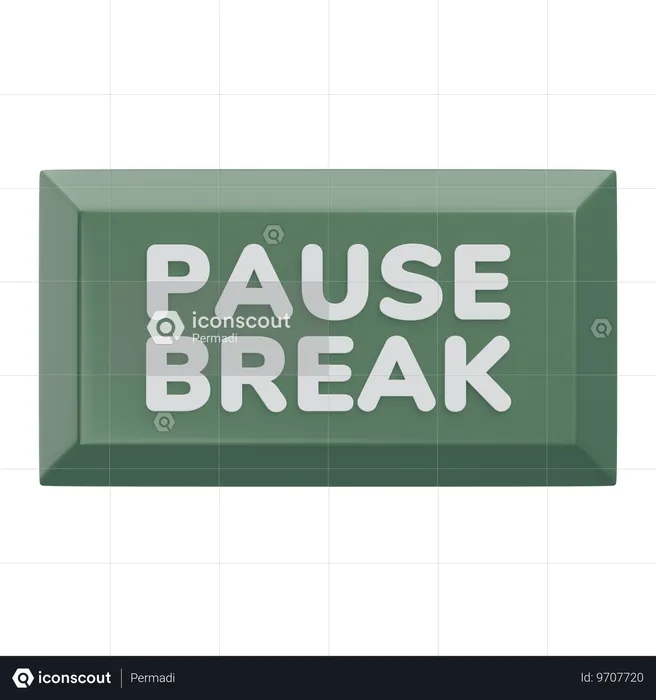 Pause brechen tastatur taste  3D Icon