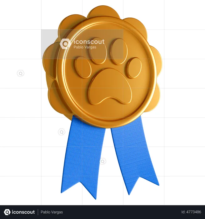 Paw badge  3D Icon