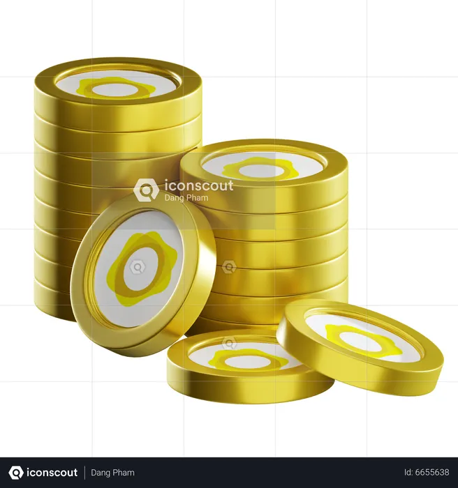 Paxg Coin Stacks  3D Icon