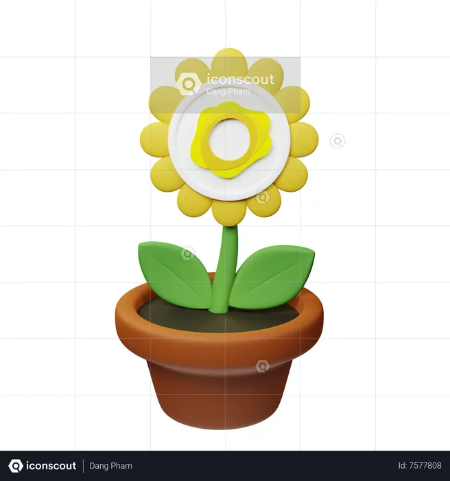 Paxg Crypto Plant Pot  3D Icon