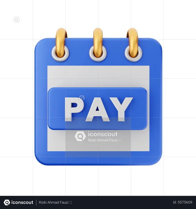 Pay Calendar  3D Icon