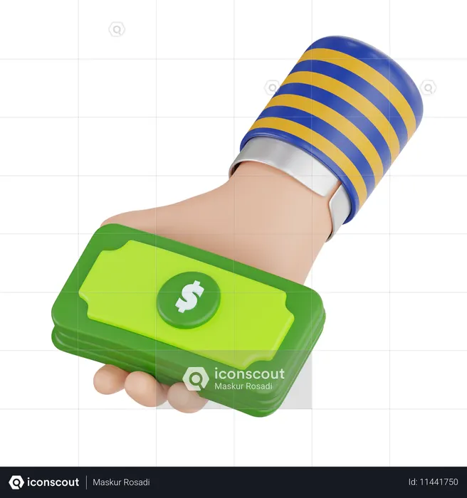 Pay Cash  3D Icon