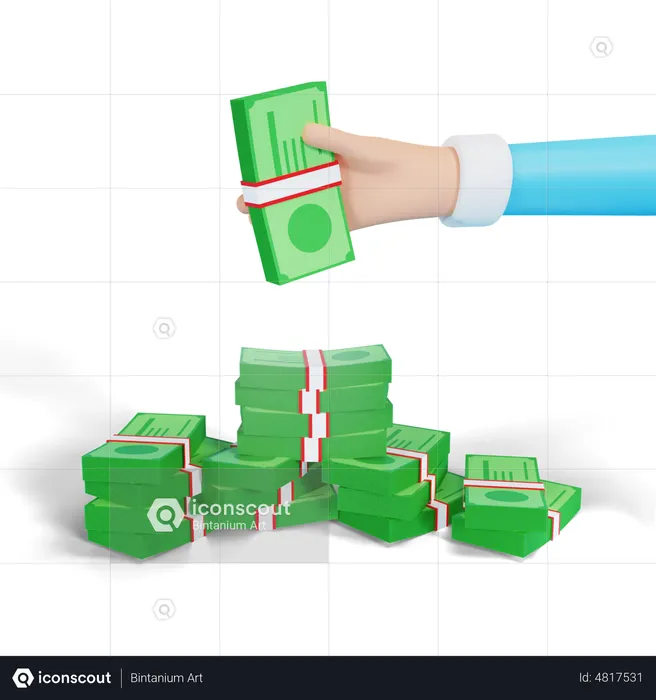 Pay Cash  3D Icon