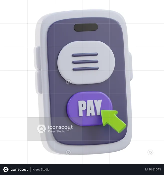 Pay Online  3D Icon