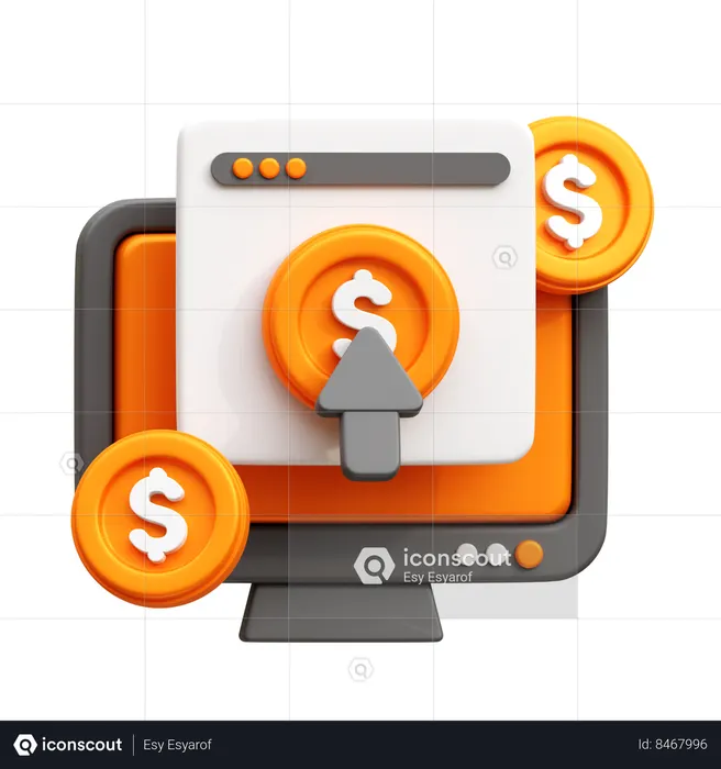 Pay Per Click  3D Icon