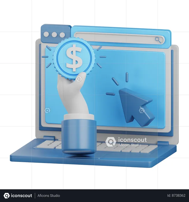 Pay per click  3D Icon