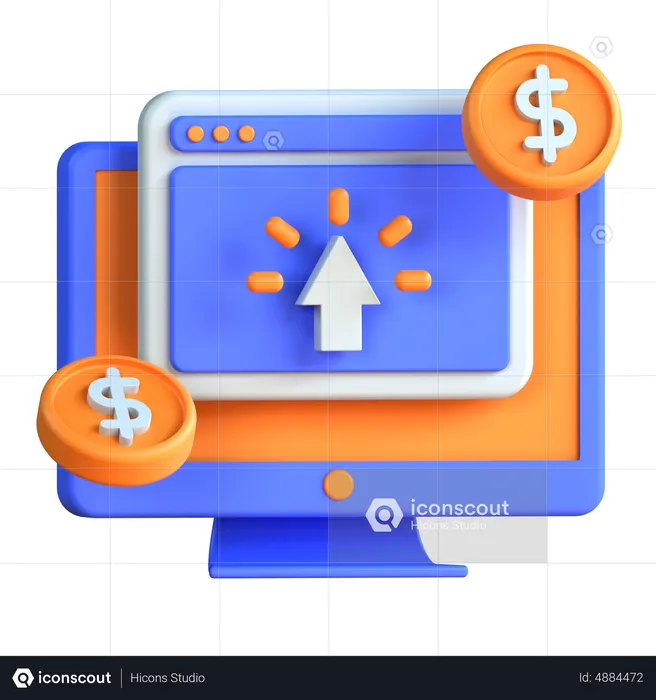 Pay Per Click  3D Icon