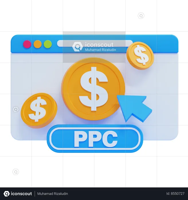 Pay Per Click  3D Icon