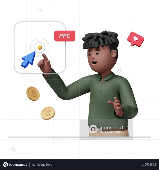 Pay Per Click  3D Illustration