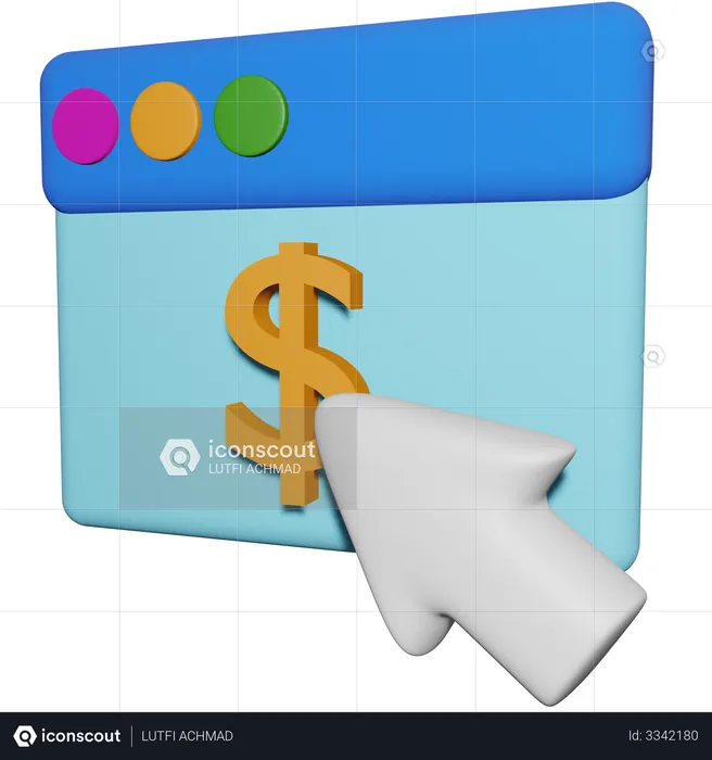 Pay Per Click  3D Illustration