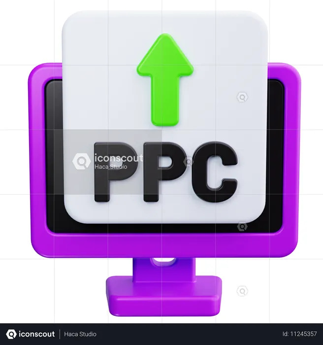 클릭당 지불 PPC 광고  3D Icon