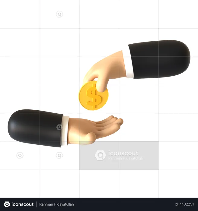 Paying Hand Gesture  3D Illustration