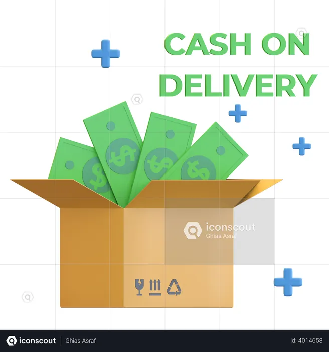 Paying on delivery  3D Illustration