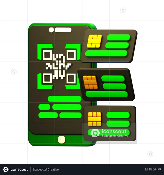 Payment Barcode  3D Icon