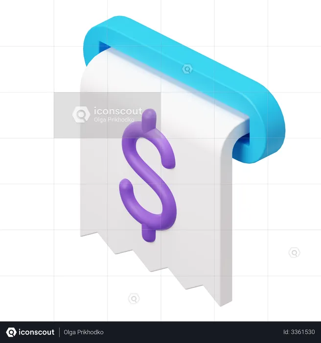 Payment Bill  3D Illustration