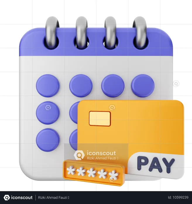 Payment Calendar  3D Icon