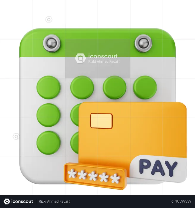 Payment Calendar  3D Icon