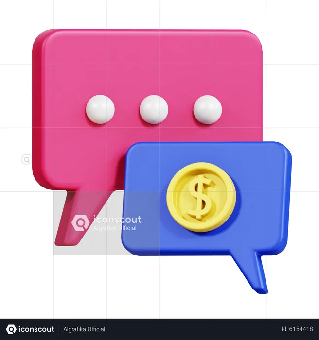 Payment Conversation  3D Icon