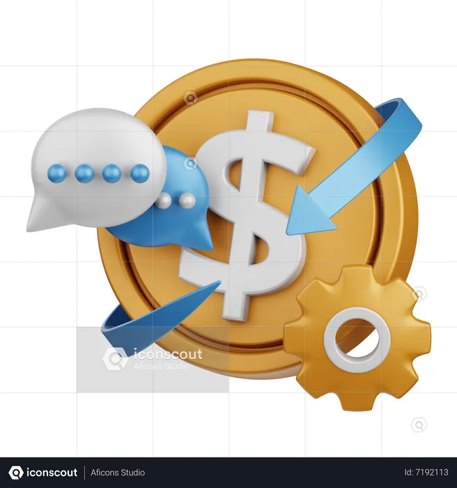 Payment Conversation  3D Icon