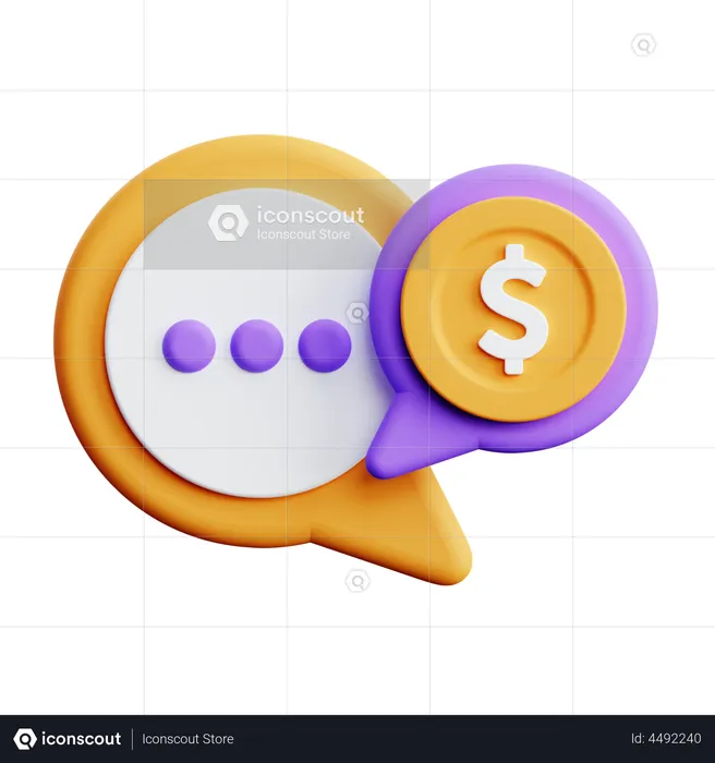 Payment Conversation  3D Illustration