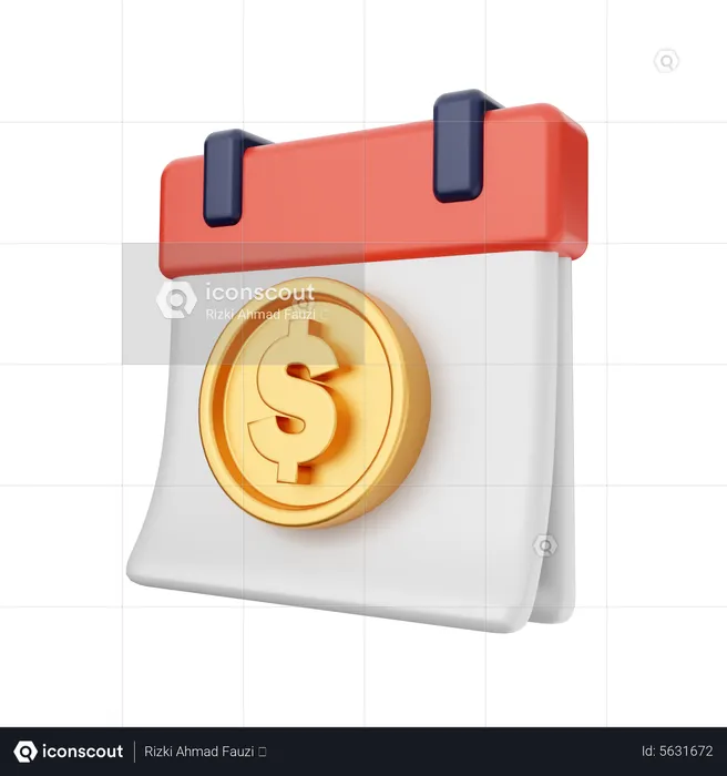 Payment Date  3D Icon