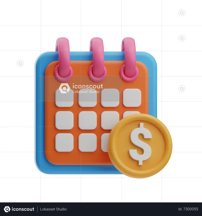 Payment Date  3D Icon