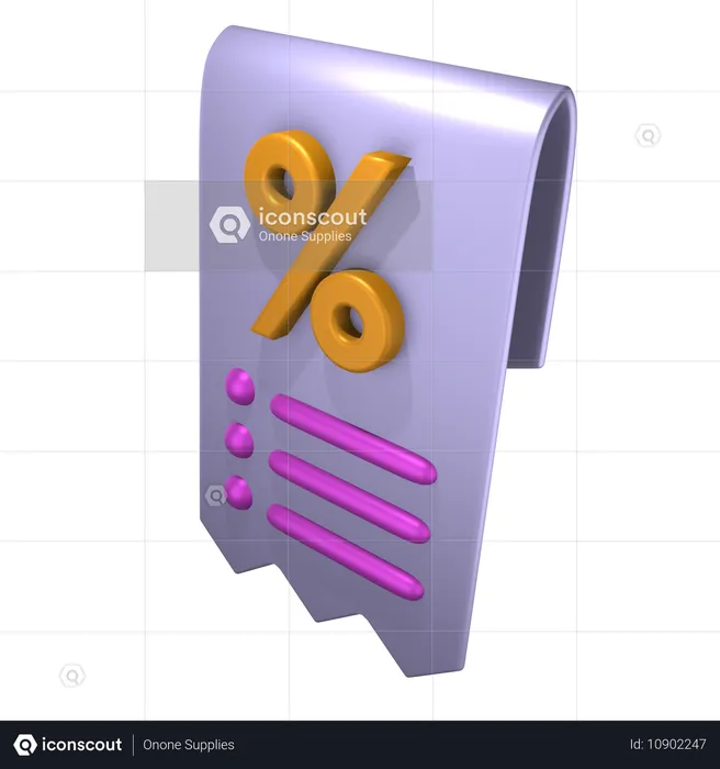 支払い割引  3D Icon