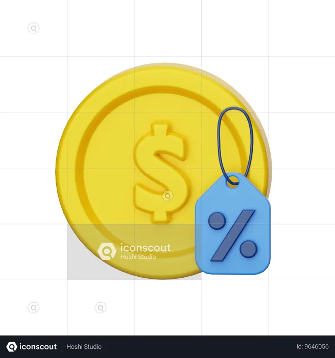 Payment discount  3D Icon