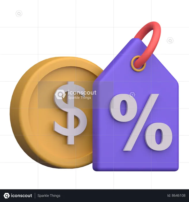 Payment Discount  3D Icon