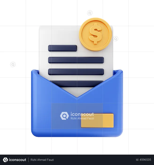 Payment Envelope  3D Illustration