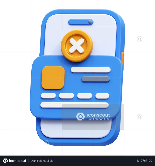 Payment Error  3D Icon