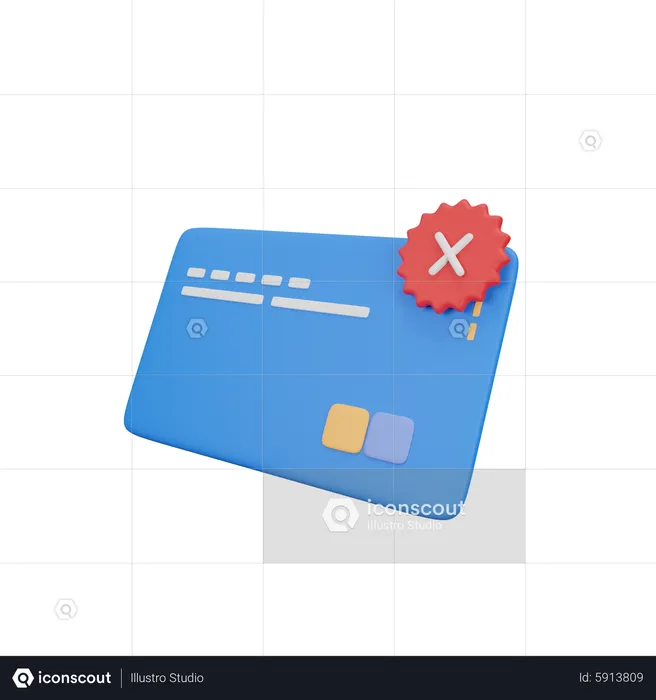 Payment failed card  3D Icon