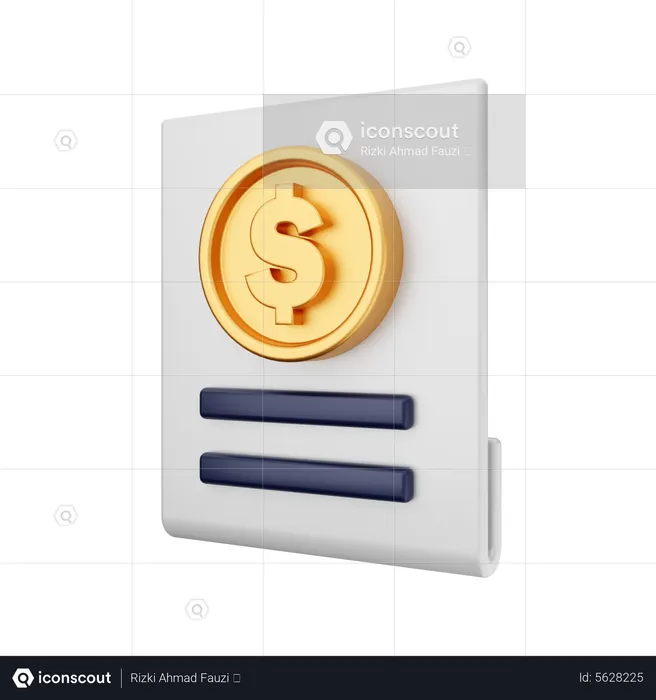 Payment File  3D Icon