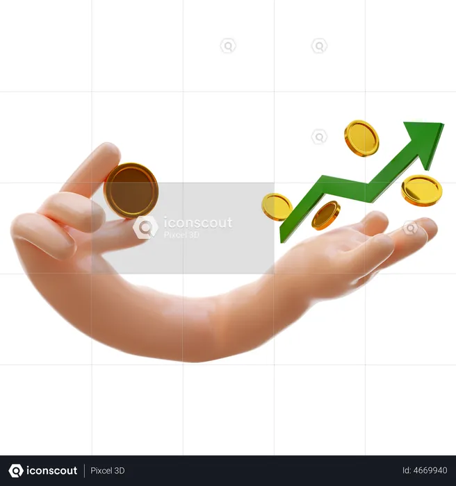 Payment graph  3D Illustration