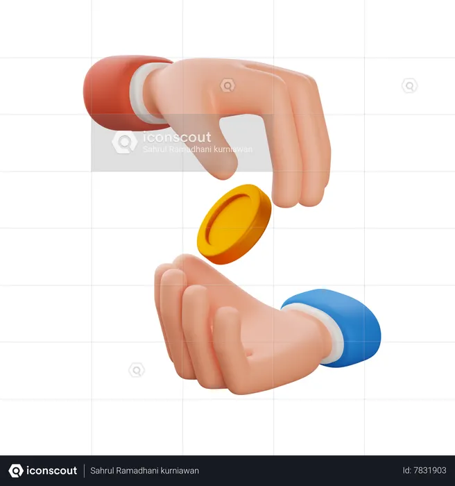 Payment hand gesture  3D Icon