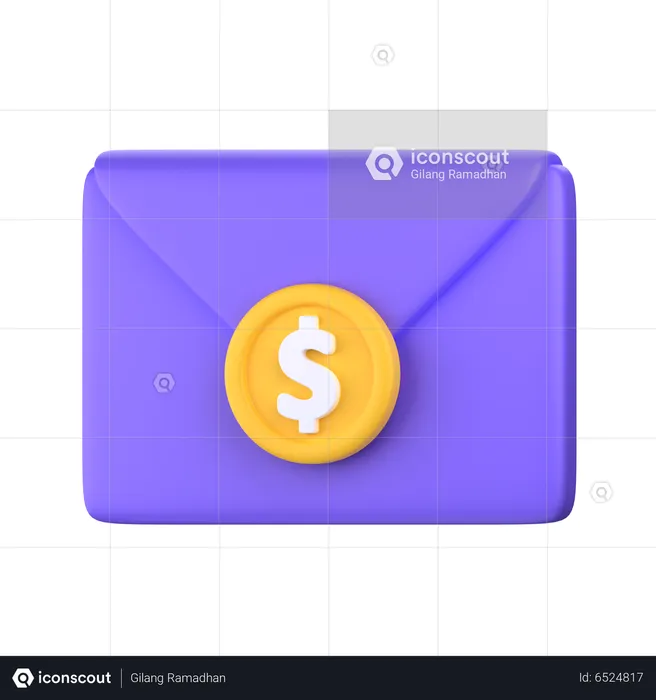 Payment Mail  3D Icon