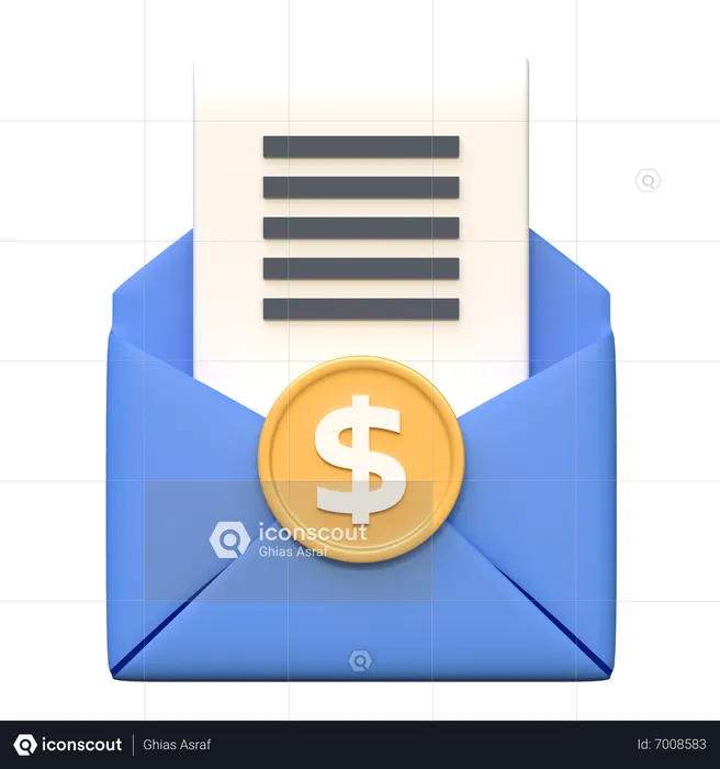 Payment Mail  3D Icon