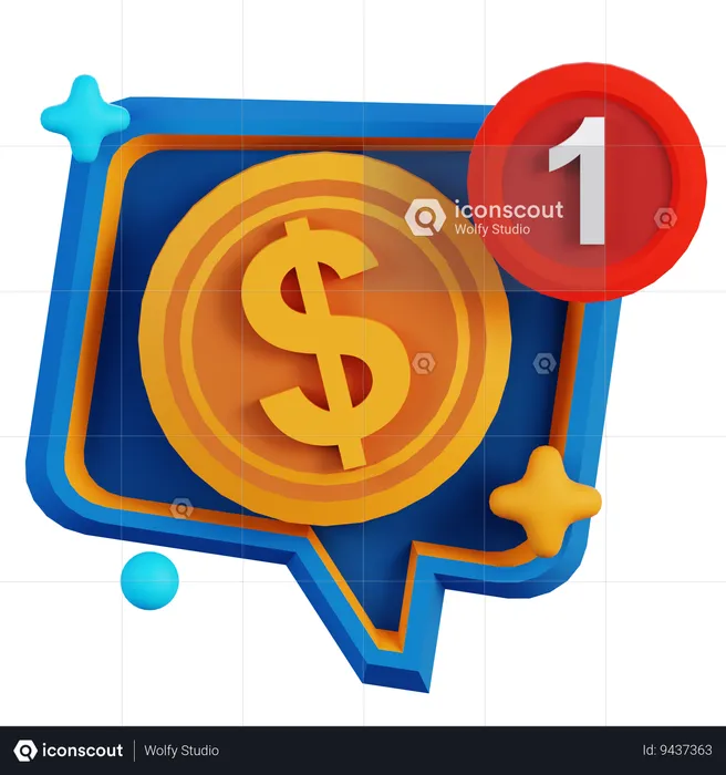 PAYMENT NOTIFICATION  3D Icon