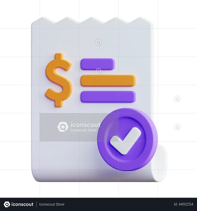 Payment Paper  3D Illustration