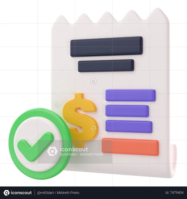 Payment Paper  3D Icon