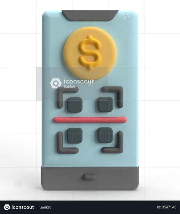 Payment QR Code  3D Icon