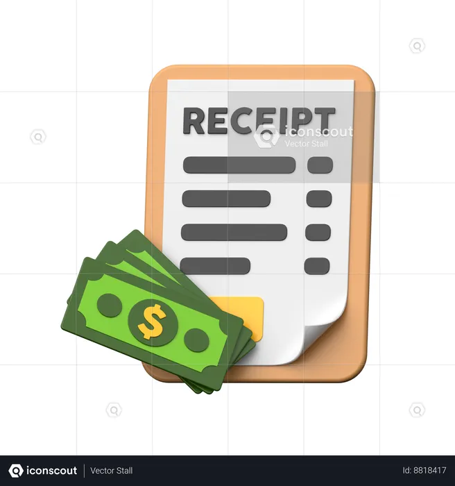 Payment Receipt  3D Icon