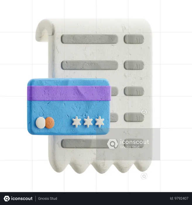 Payment Receipt  3D Icon