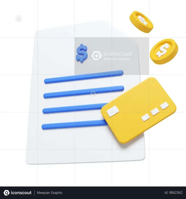 Payment Receipt  3D Icon