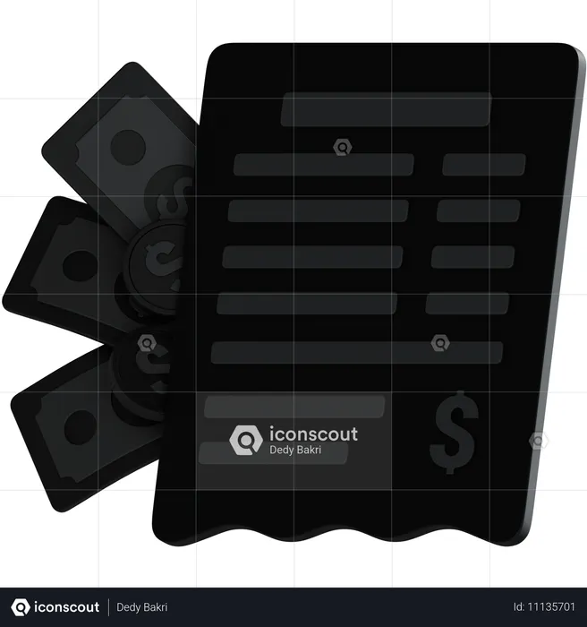 Payment Receipt  3D Icon