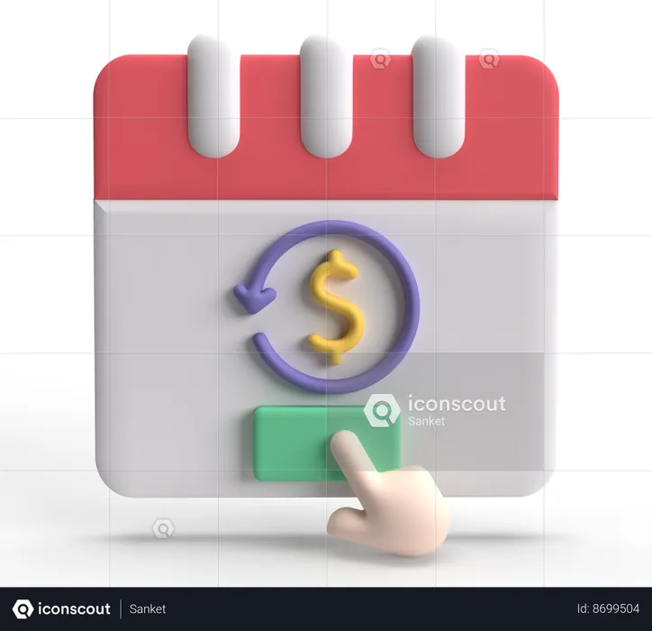 Payment Renew  3D Icon