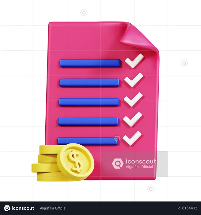 Payment Report  3D Icon