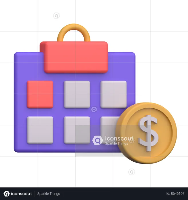 Payment Schedule  3D Icon