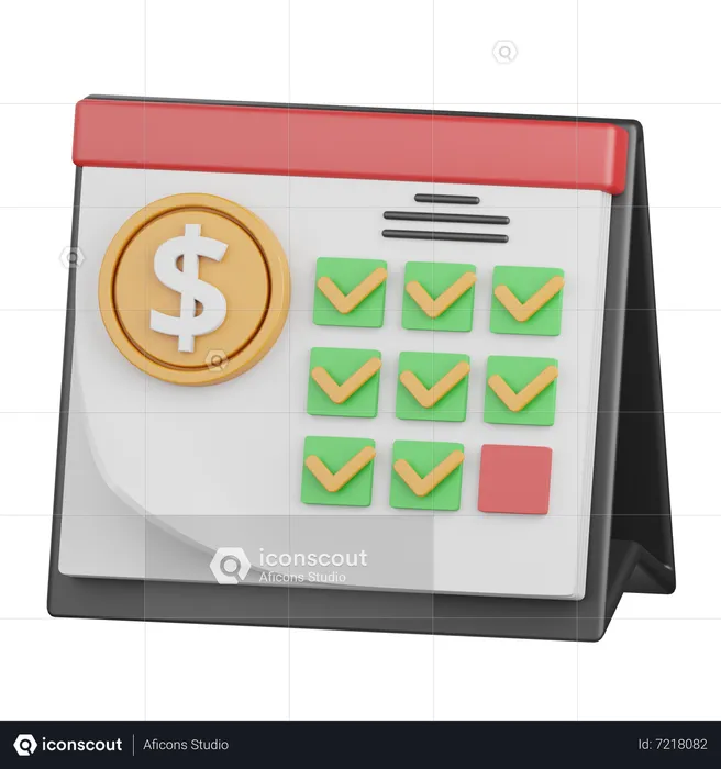 Payment schedule  3D Icon